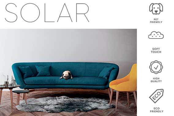 Мебельная ткань Solar - для любителей домашних животных!